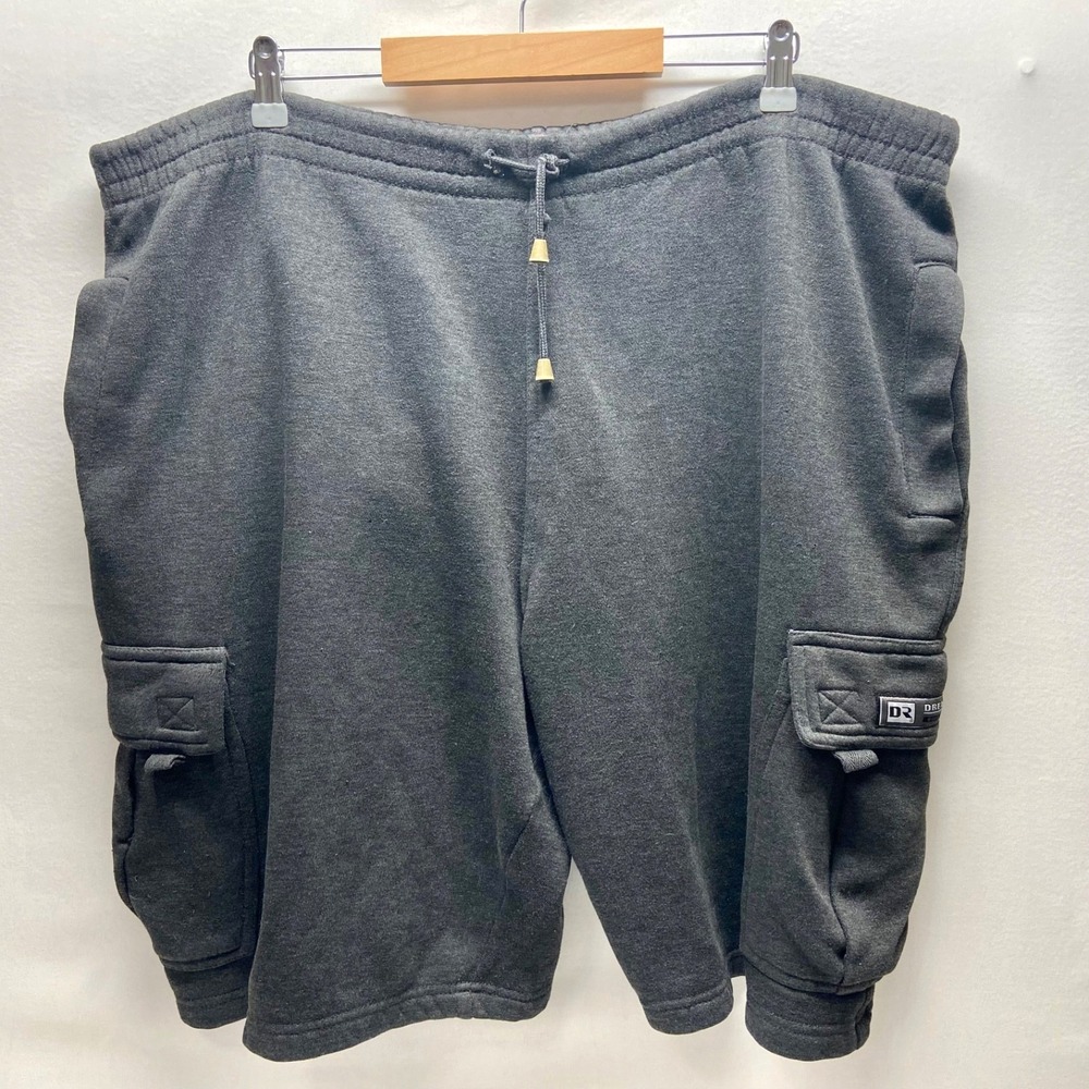 Vintage DR DREAM USA Sweatpant Cargo Shorts Men's XL Oversized Dark Gray Y2K GUC